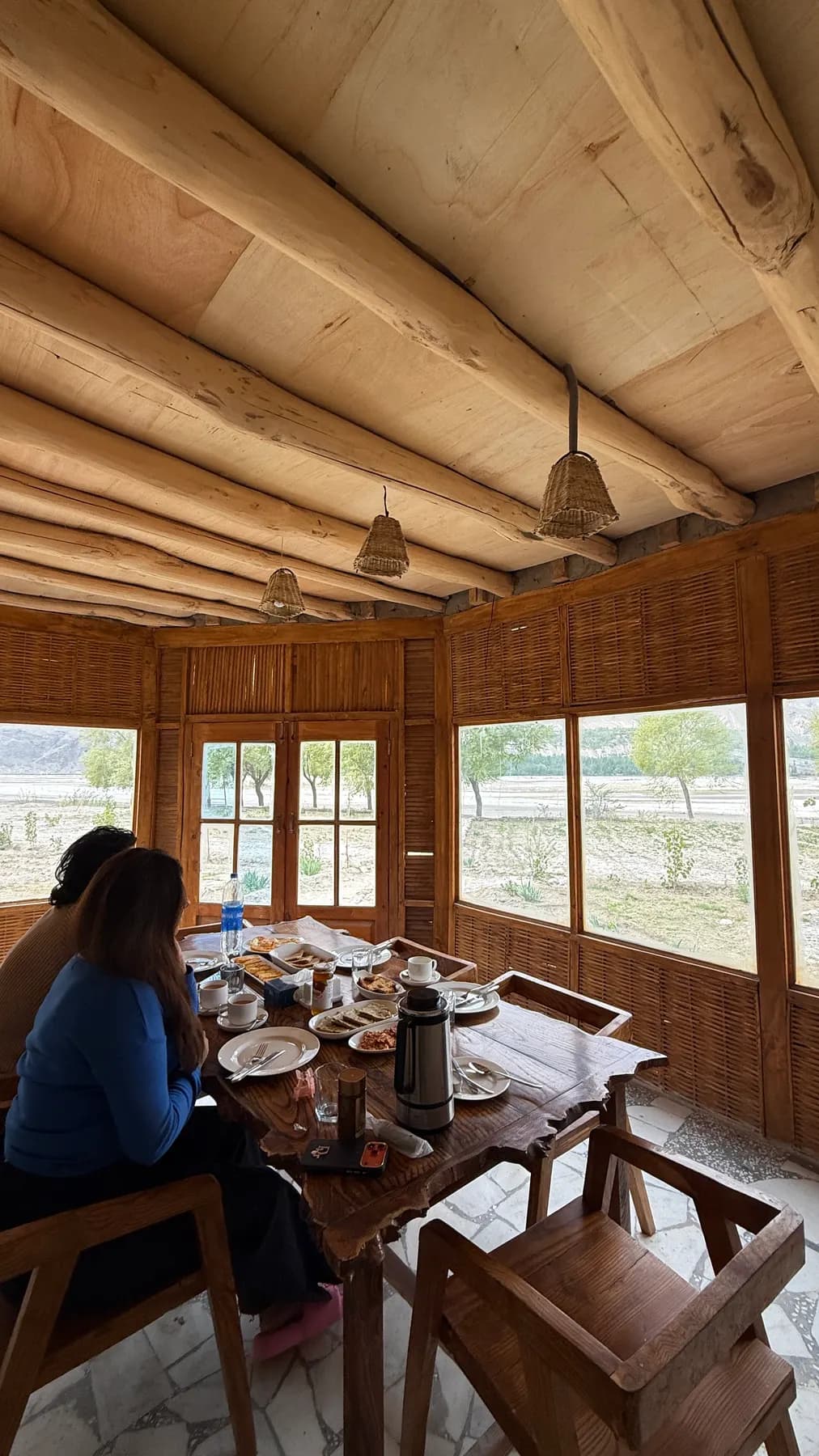 Breakfast laid in the dining room