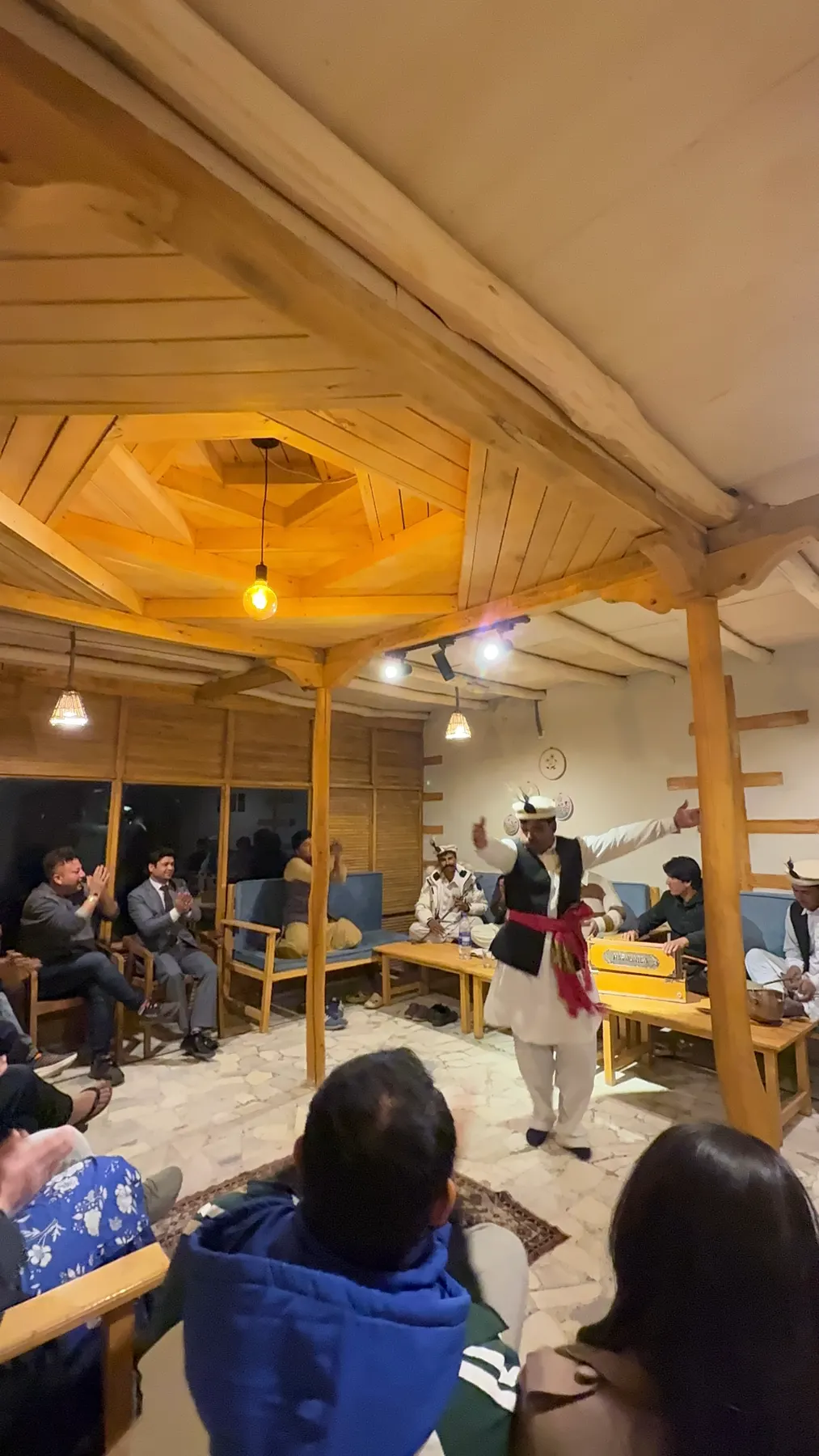 Evening music and stories in the sitting room